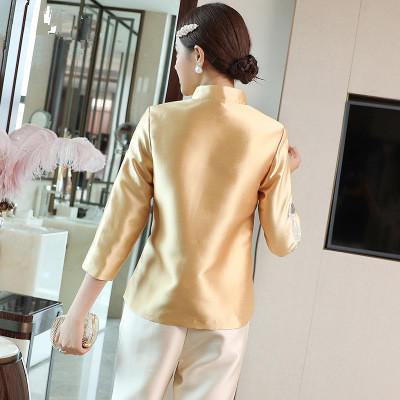 HLW-9647秋季新款刺绣改良唐装立体绣花优雅端庄上衣 商品图2