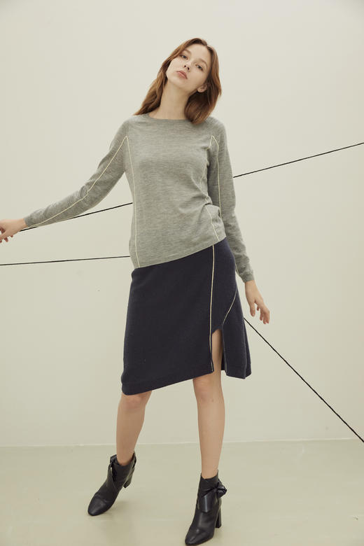 小A字开叉半身裙 SJF91W121N 商品图1