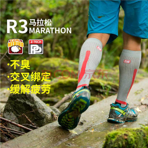 ZEALWOOD赛乐美丽诺羊毛新款户外运动专业马拉松越野跑步速干袜子 商品图1