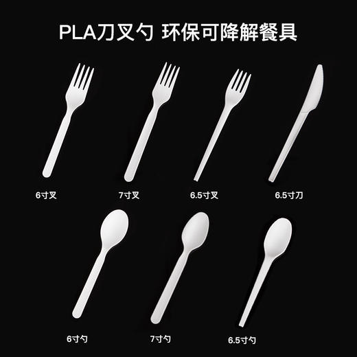 喇叭花PLA环保刀叉勺 商品图1