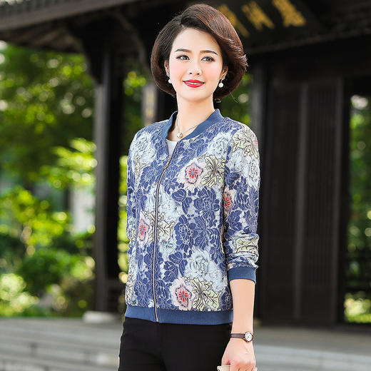 SMJR-18W5501秋季新款中老年短款夹克上衣 商品图1