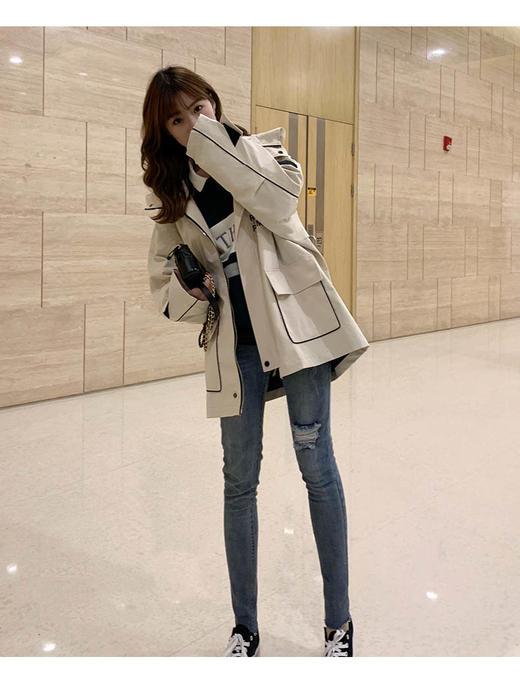 裁缝学苑 AG02韩版工装外套1:1实物服装纸样剪裁图纸牛皮纸样 商品图3