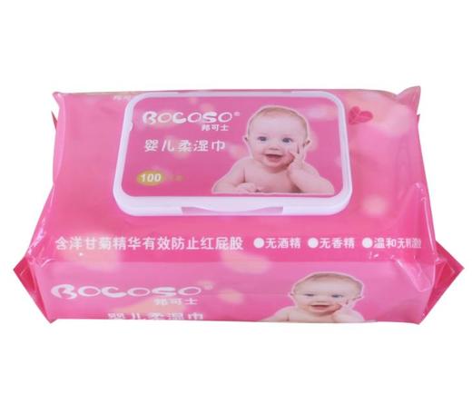 【湿巾】*邦可士婴儿湿巾100抽带盖  宝宝护肤湿纸巾防止红屁屁 商品图3