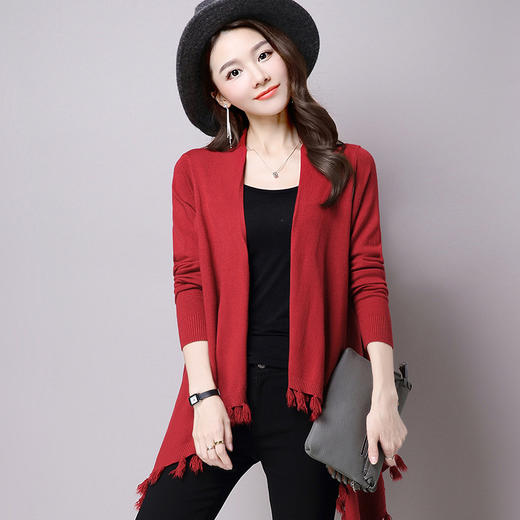 FCY-MG1-80秋季欧美流苏宽松针织衫 商品图0
