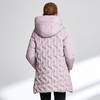 EITIE爱特爱女装秋冬新品时尚格纹中款连帽羽绒服显瘦百搭D1911305 商品缩略图4