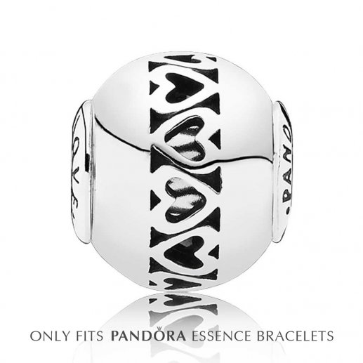 PANDORA潘多拉 796070女式ESSENCE系列小口径银色925纯银"爱情"串珠 串饰 细孔珠JPY带授权招加盟代理