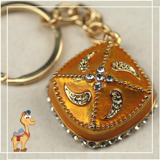 民族花帽钥匙扣男款3件起包邮【颜色随机发】 商品图1