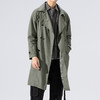 外套春秋双排扣中长款上衣男装大衣英伦风长款风衣男 商品缩略图0