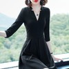 丁摩 优雅女人小黑裙七分袖打底连衣裙18-88DB99-24.05.31 商品缩略图1