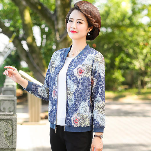 SMJR-18W5501秋季新款中老年短款夹克上衣 商品图2