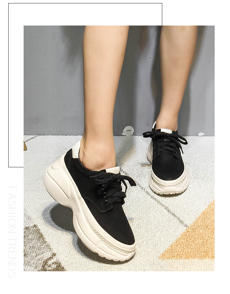 五折特惠欧洲站女鞋2019秋季磨砂真皮厚底松糕鞋女yg009540