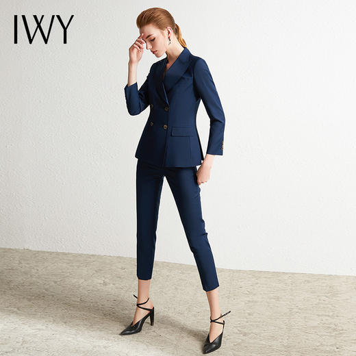 IWY/蓝色长袖西装长裤套装CP9355 商品图1