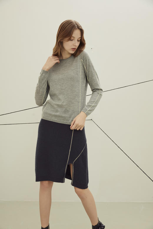 小A字开叉半身裙 SJF91W121N 商品图2
