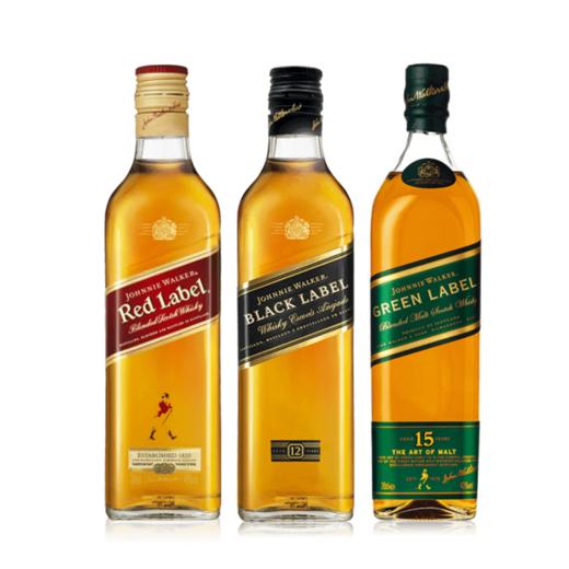 尊尼获加 红牌+黑牌+绿牌 威士忌700ml*3 盒装 组合优惠装 商品图0