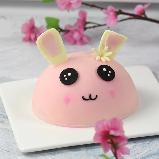 【粉萌小兔 -敲敲乐 】趣味卡通蛋糕 送木锤