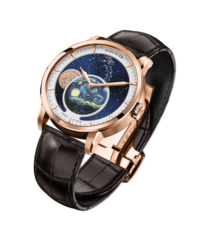 一般贸易授权商品艾戈勒agelocer博世月相系列瑞士进口手表男全自动