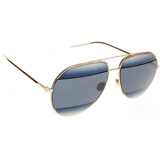 DIOR 通用蓝黑色飞行员形镜片金色金属框架59-14太阳镜墨镜SPLIT-1-2JYJPY带授权招加盟代理 商品图3