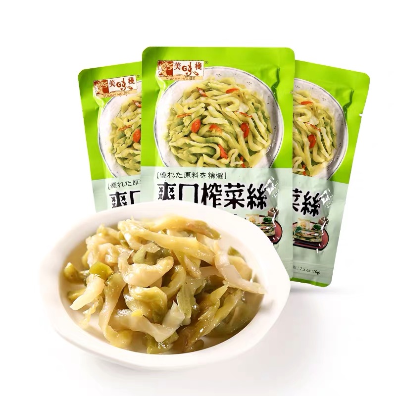 美味栈爽口榨菜丝（70克）/包   873453003665   1*30