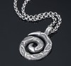 【首饰】时尚钛钢饰品古典花纹螺旋圆项链时尚犄角吊坠配件朋克 商品缩略图0