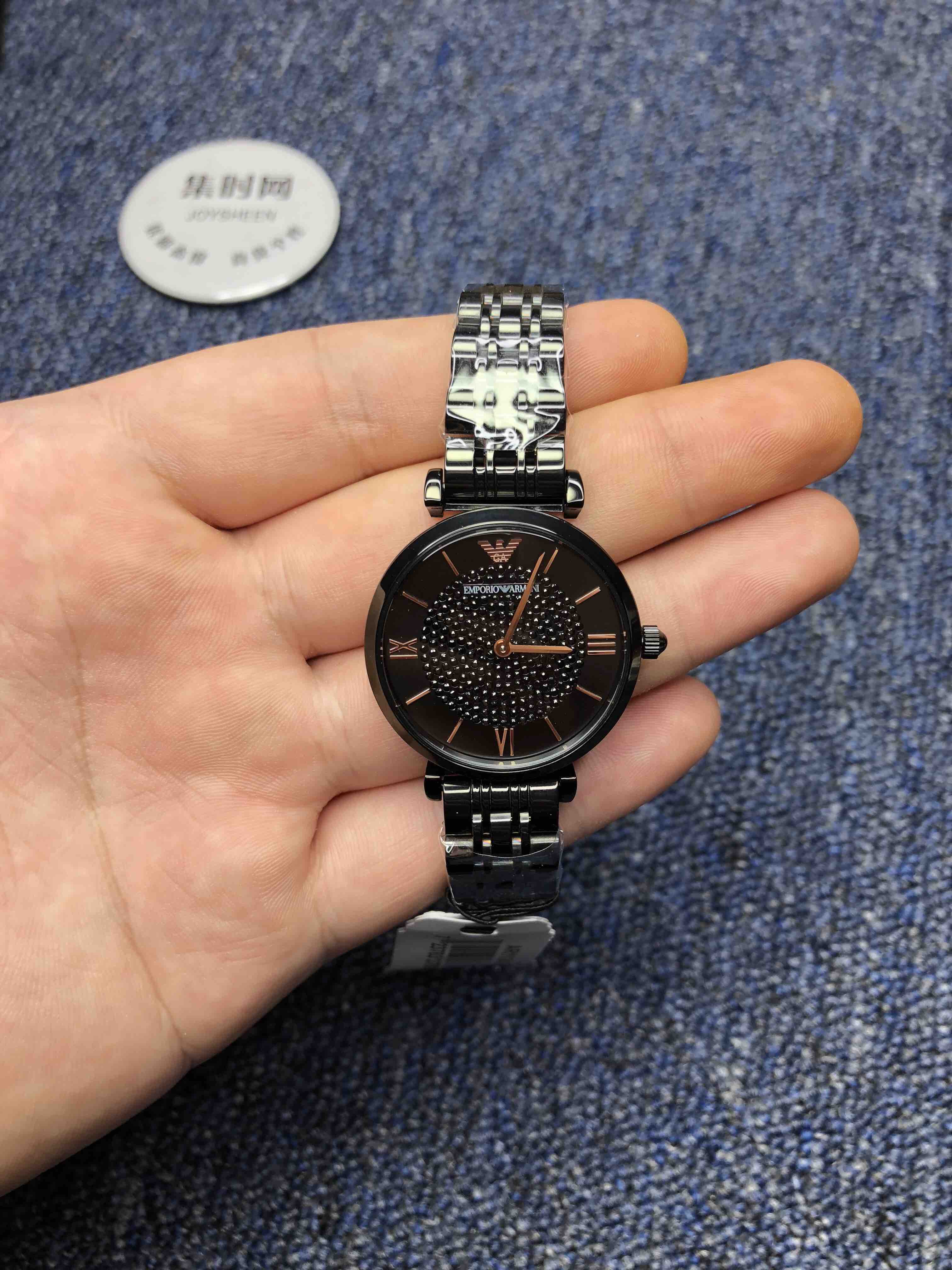 原单阿玛尼黑色满天星官方最新款佟丽娅同款ar1124560原装68进口