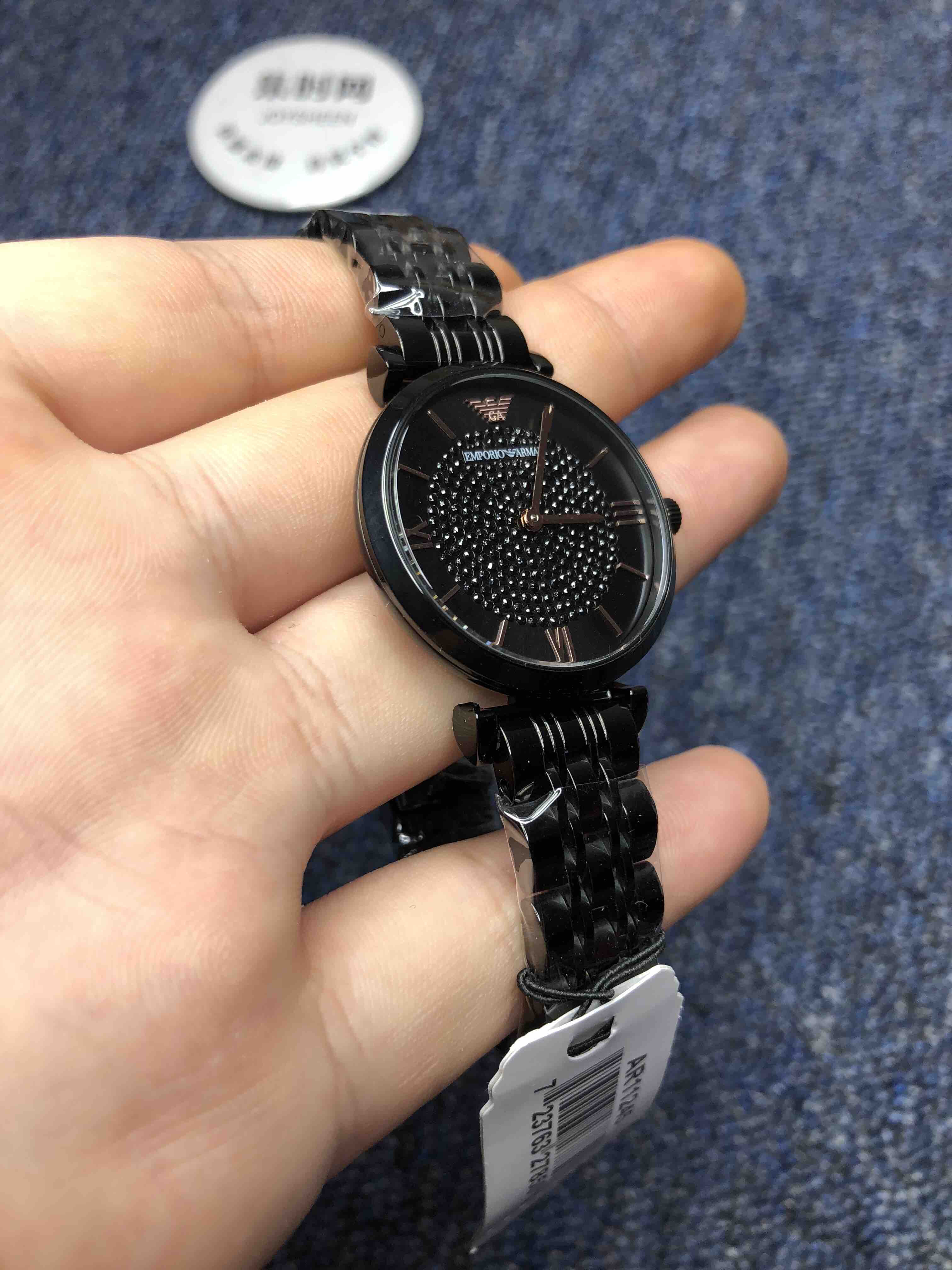 原单阿玛尼黑色满天星官方最新款佟丽娅同款ar1124560原装68进口