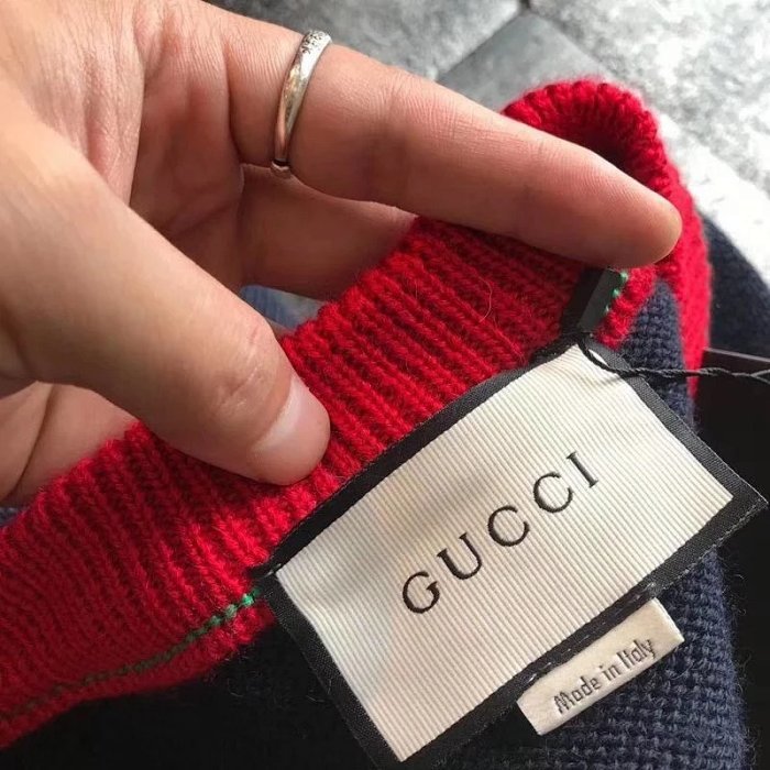 19fw新款guccimlb联名高品质70羊毛ny刺绣v领毛衣wxy70204