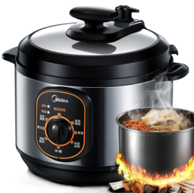 【高压锅】美的12PCH502A电压力锅5L家用厨房机械式高压锅小型饭煲5-6人