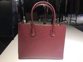 MICHAEL KORS 迈克 科尔斯 MK 女士MERCER系列牛皮手提单肩斜挎包 红色 30F8GM9T3T OXBLOOD