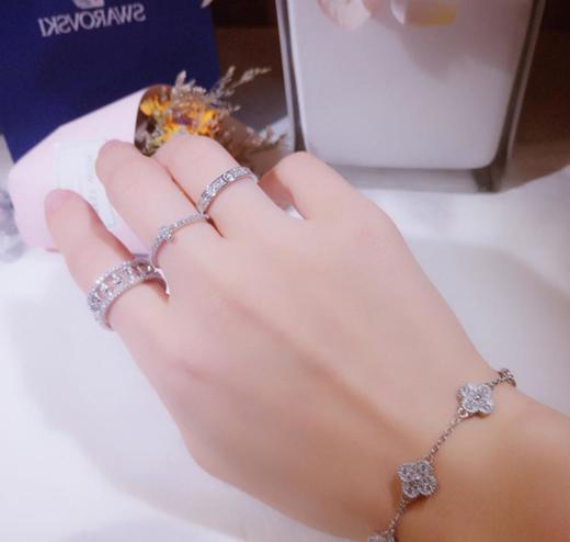 【首饰】音符戒指 微镶满钻日韩百搭简约镂空指环 商品图2