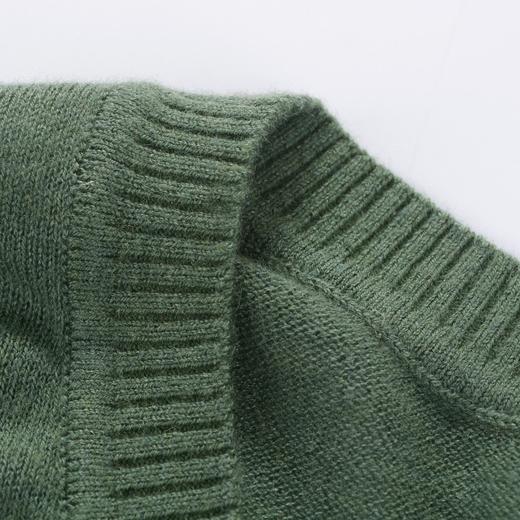 SR 真丝羊毛混纺 薄款V领毛衣针织衫 下摆袖口随机 特惠 Z-3637 商品图5