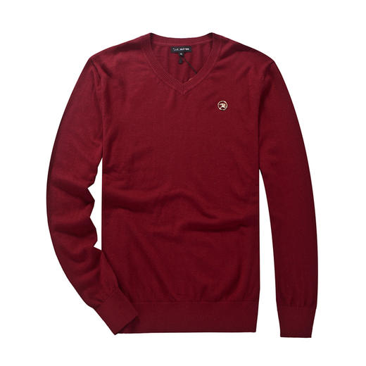 SR 真丝羊毛混纺 薄款V领毛衣针织衫 下摆袖口随机 特惠 Z-3637 商品图0