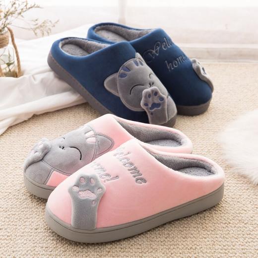 XPX-888居家棉拖鞋新款韩版时尚家居保暖亲子拖防滑软底TPR鞋底珊瑚绒 商品图3