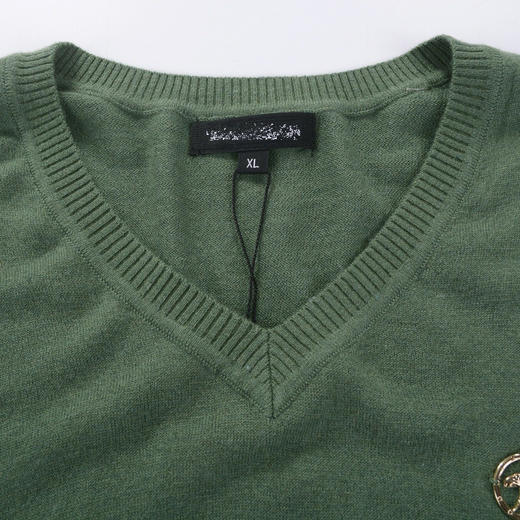 SR 真丝羊毛混纺 薄款V领毛衣针织衫 下摆袖口随机 特惠 Z-3637 商品图4