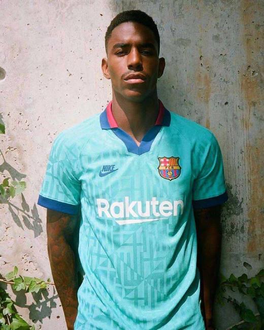 NIKE/耐克 FCB  19-20赛季巴萨第二客场球衣球迷版第三比赛服 商品图8