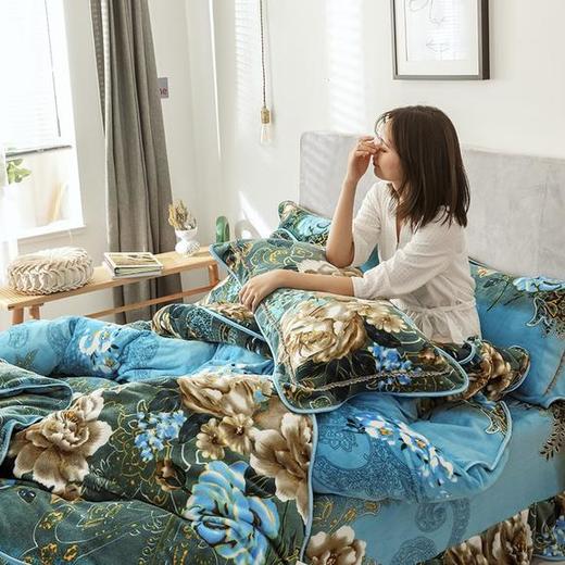 ABC-GXFZ-1588新款秋冬季加厚保暖金貂绒四件套 商品图0