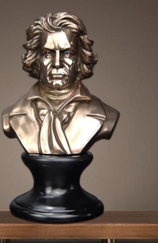 装饰品雕塑铸铜贝多芬头像摆件