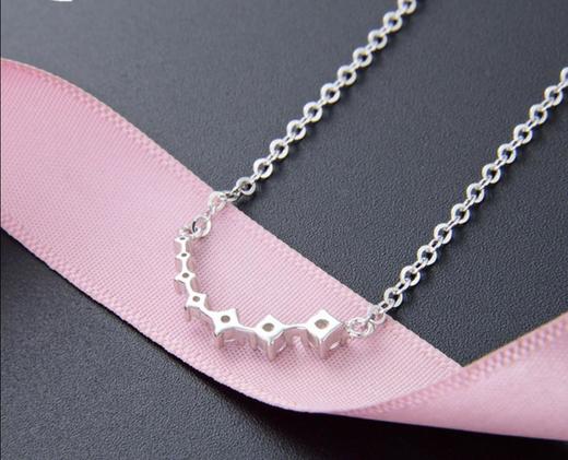 【首饰】s925纯银吊坠锁骨项链 女生镶锆石项饰 商品图2