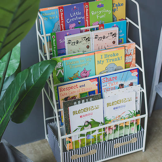 SX008款爆款书香益家儿童书架铁艺绘本展示架简易多功能玩具收纳 商品图0