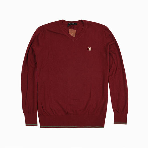 SR 真丝羊毛混纺 薄款V领毛衣针织衫 下摆袖口随机 特惠 Z-3637 商品图3