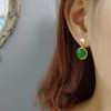 【首饰】925纯银绿玛瑙耳钉女日简约气质甜美耳饰 商品缩略图0