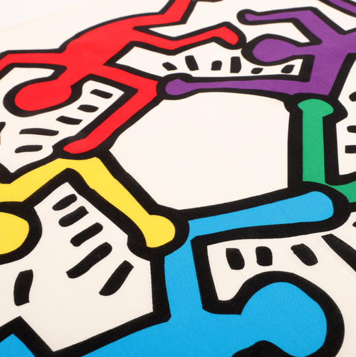 棉印花小方巾（Keith Haring街头绘画艺术家作品） 商品图1