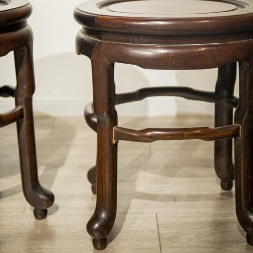 清 红木椭圆形凳（一套四件） 商品图4