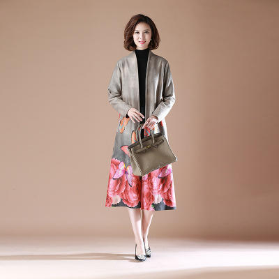 XX-洋气高贵长袖风衣大码爆款多色可选鹿皮绒外套 商品图0