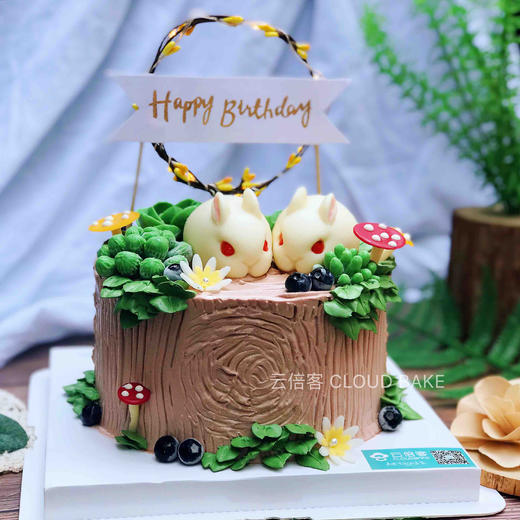 森系场景蛋糕小兔子款 商品图0