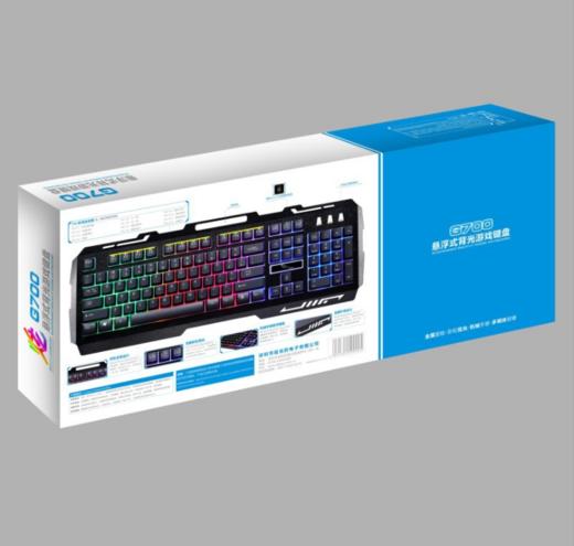 。【键盘】追光豹G700 USB有线笔记本电脑背光游戏金属通用键盘 商品图2