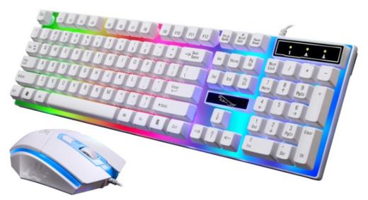 【键鼠套装】追光豹 G21 笔记本电脑发光键鼠套装USB键盘鼠标 商品图1