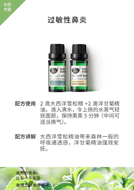 过敏性鼻炎精油配方（雪松精油10ml+德国洋甘菊精油10ml） 商品图0