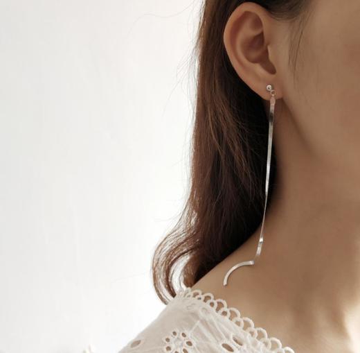 【首饰】925纯银韩版女扁蛇骨耳线 商品图0