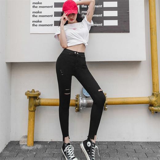 【百搭魔术裤，显瘦显腿长】韩国Let's diet魔术裤 新款电臀魔术裤 破洞魔术裤 牛仔裤 商品图5
