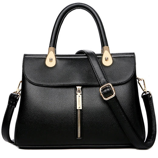 QQG-S9189新款简约大气真皮女包时尚手提包单肩斜跨中年妈妈包 商品图4